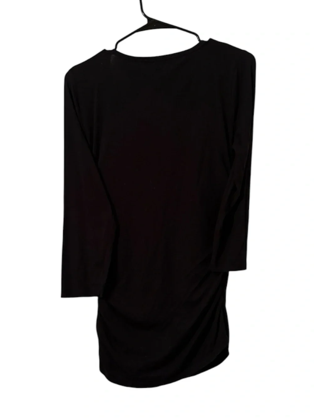 Michael Kors Black Side Zipper Ruched Blouse